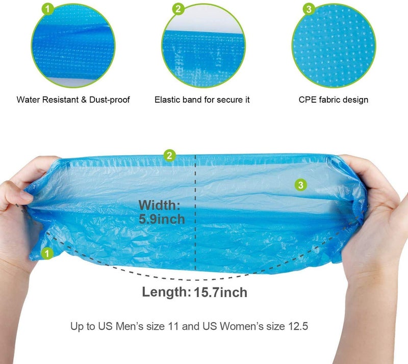 HOEAAS 200 Pack Shoe Covers for Indoors,Waterproof Shoe Covers, Disposable Non Slip Durable Boot Cover Shoe Protectors Covers for Home, Floor Carpet Protection, One Size Fits All - Image 4